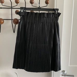Black vegan leather skirt